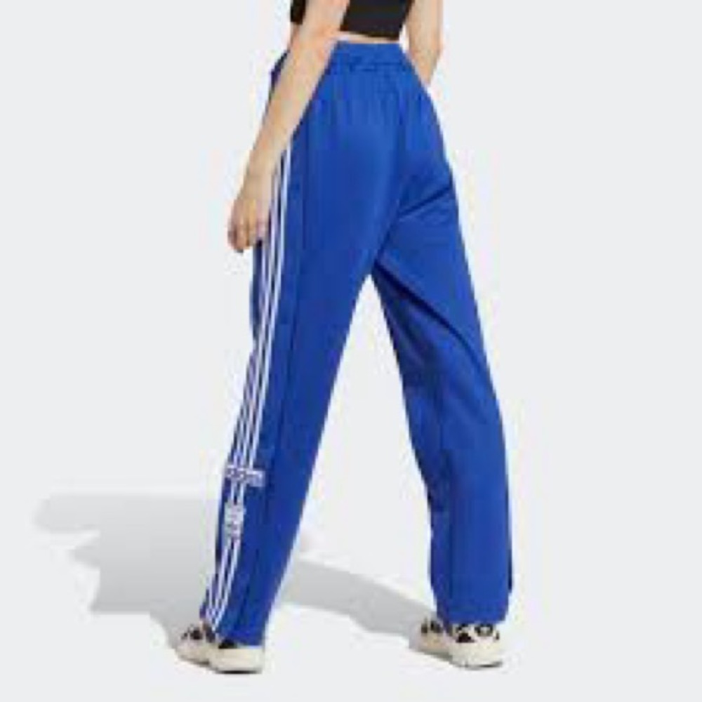 adidas Originals Blue Three-Stripe Track Pants - Picture 3 of 6